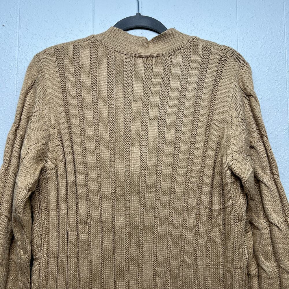 Pretty Garden Fisherman Button Front Womens Cardigan Large Academia Cable Knit - Picture 8 of 13